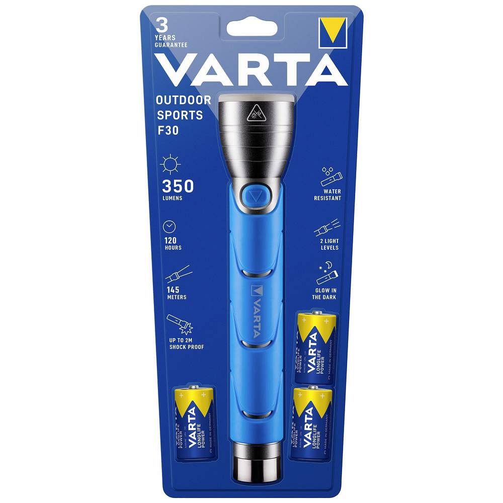 VARTA lukturis LED Āra sports F30 310lm 18629 + 3 x baterijas R14 (Type C)