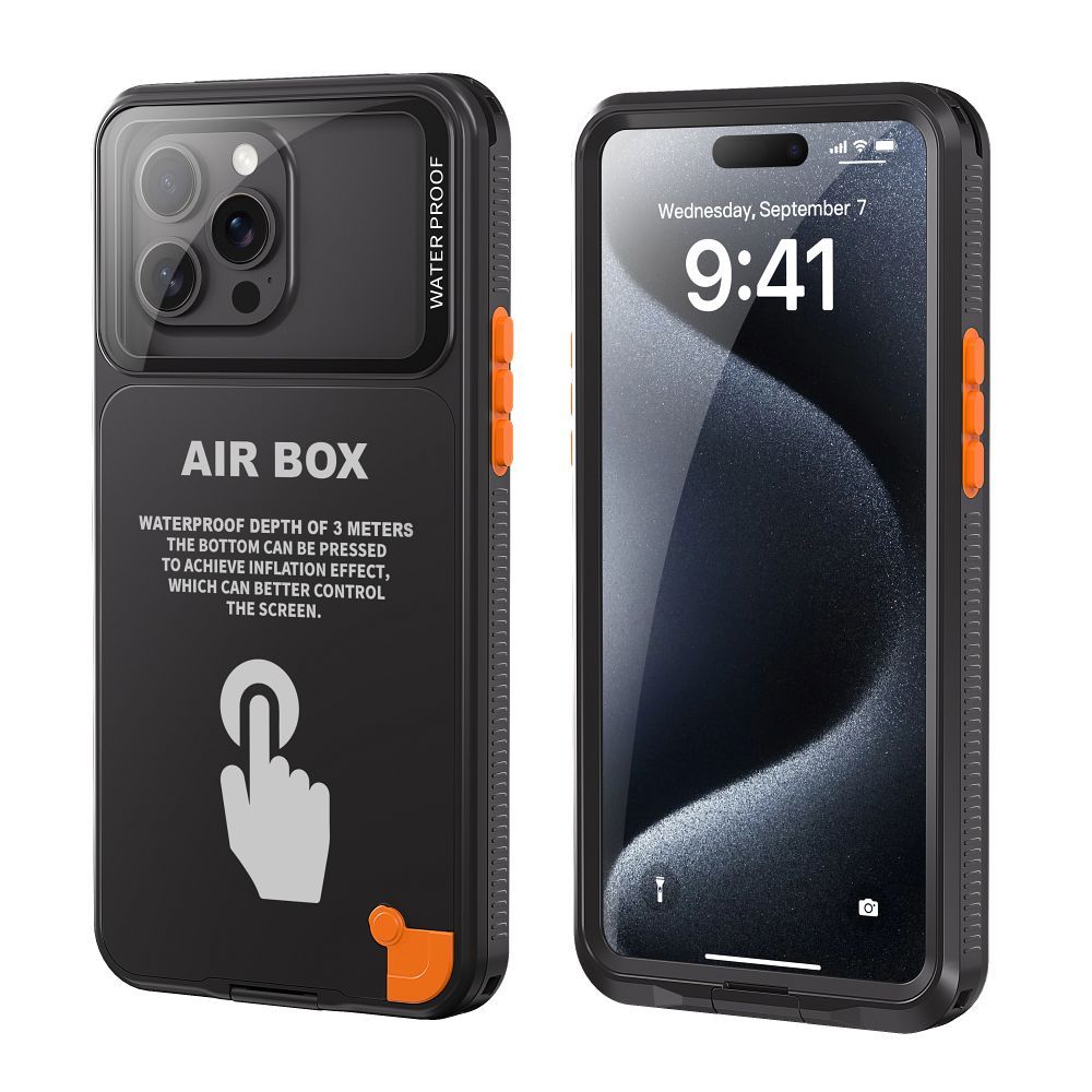 Ūdensnecaurlaidīgs apvalks SHELLBOX AIRBOX 6.7 universāls melns