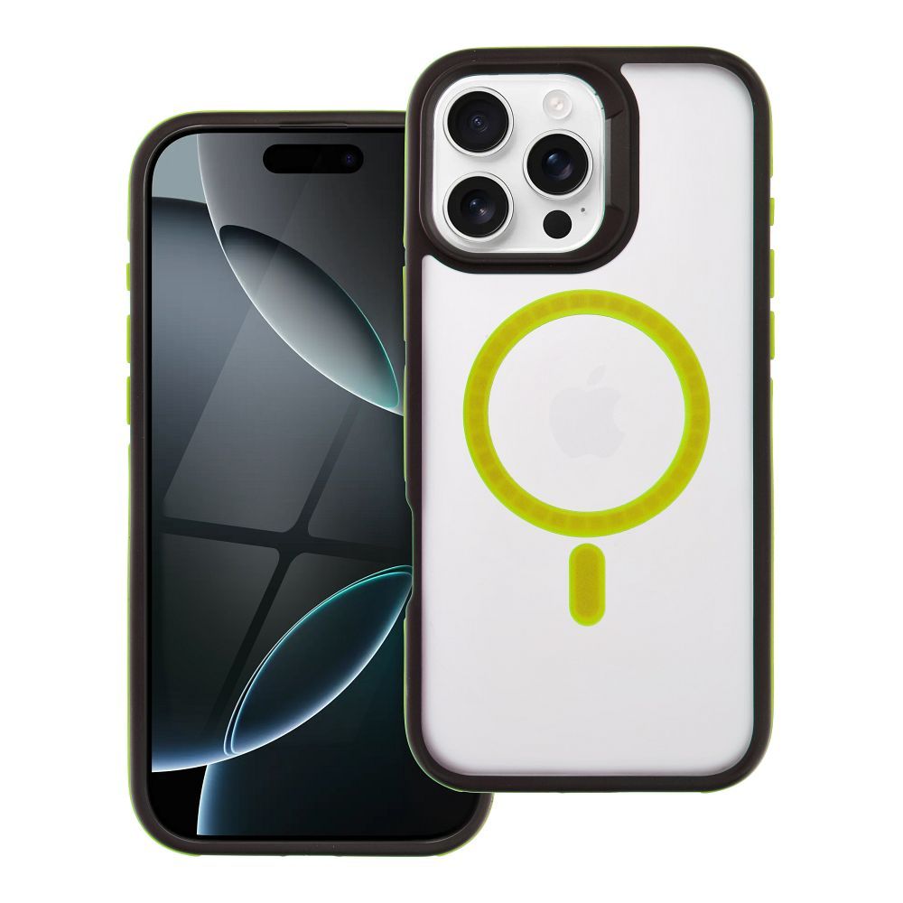 Viedtālruņa apvalks NEO IPHONE 16 Pro Max, savietojams ar MagSafe, dzeltens