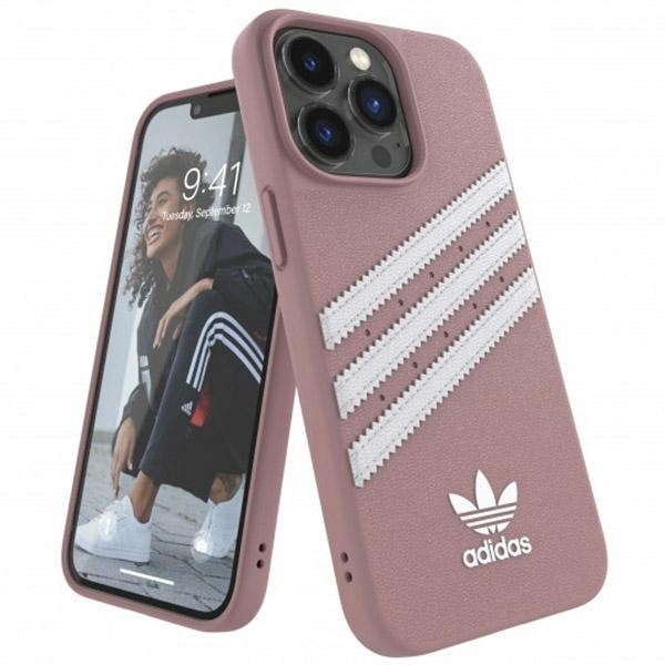 Adidas OR veidots viedtālruņa apvalks PU iPhone 13 Pro / iPhone 13 - rozā
