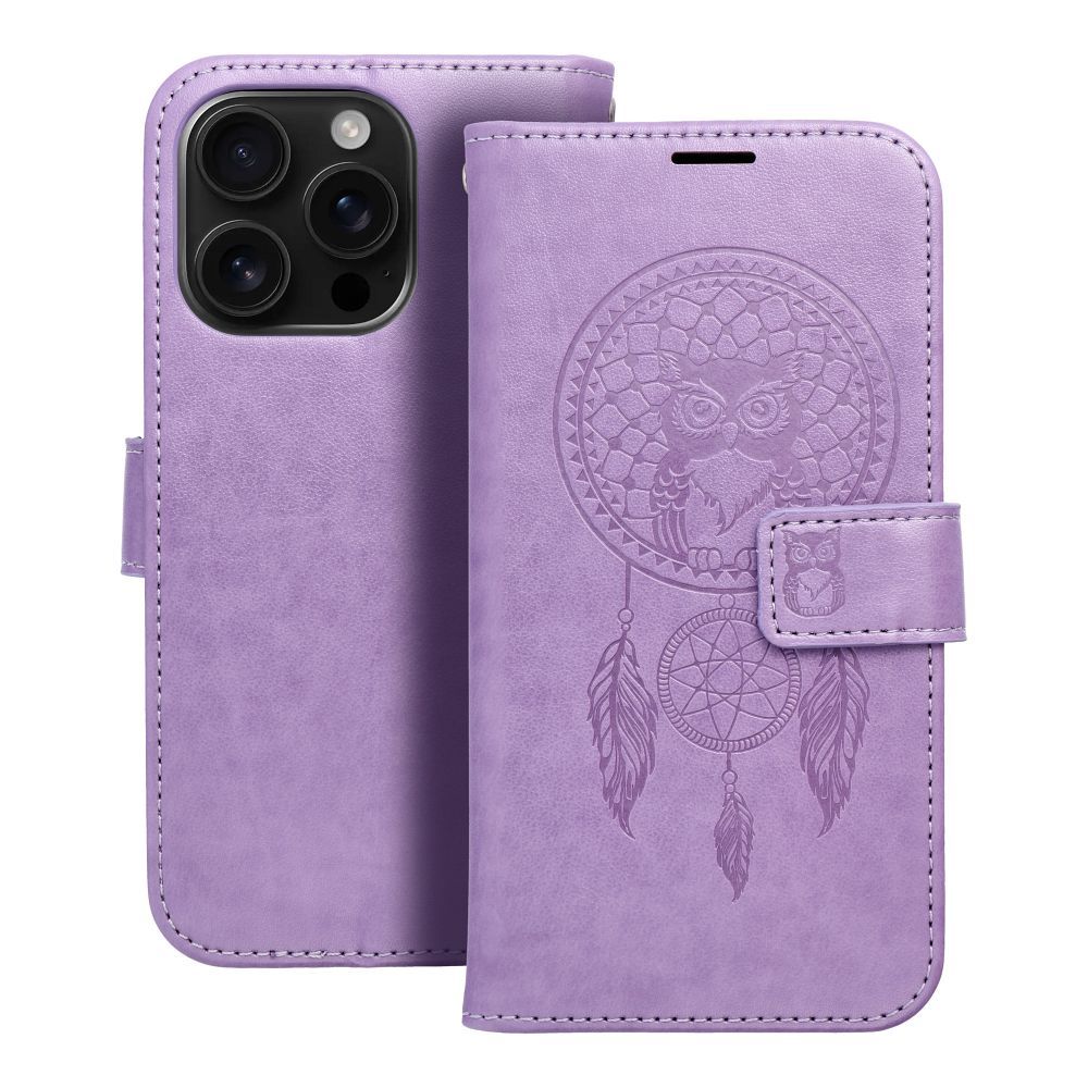 MEZZO grāmatas apvalks IPHONE 16 Pro sapņu ķērājs violeta