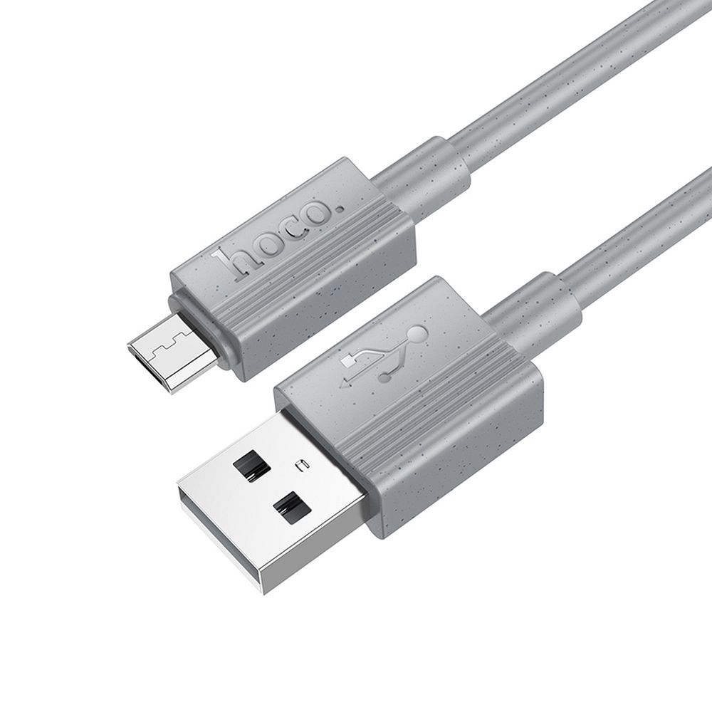 Kabelis USB-A uz Micro USB Hoco 2,4A 1 m X107 pelēks