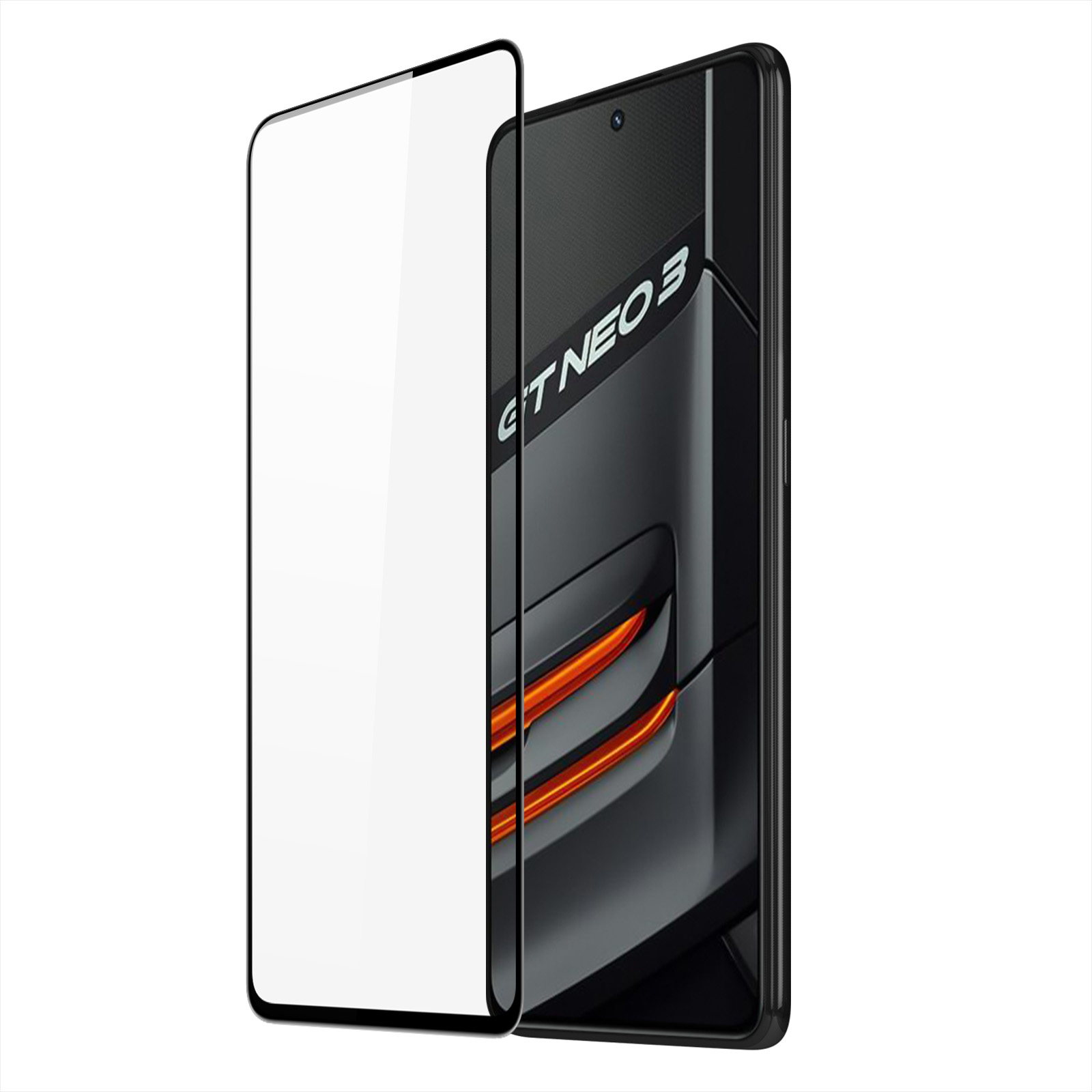 Dux Ducis 9D rūdīts stikls aizsargstikls Realme GT Neo 3 9H ar melnu rāmi