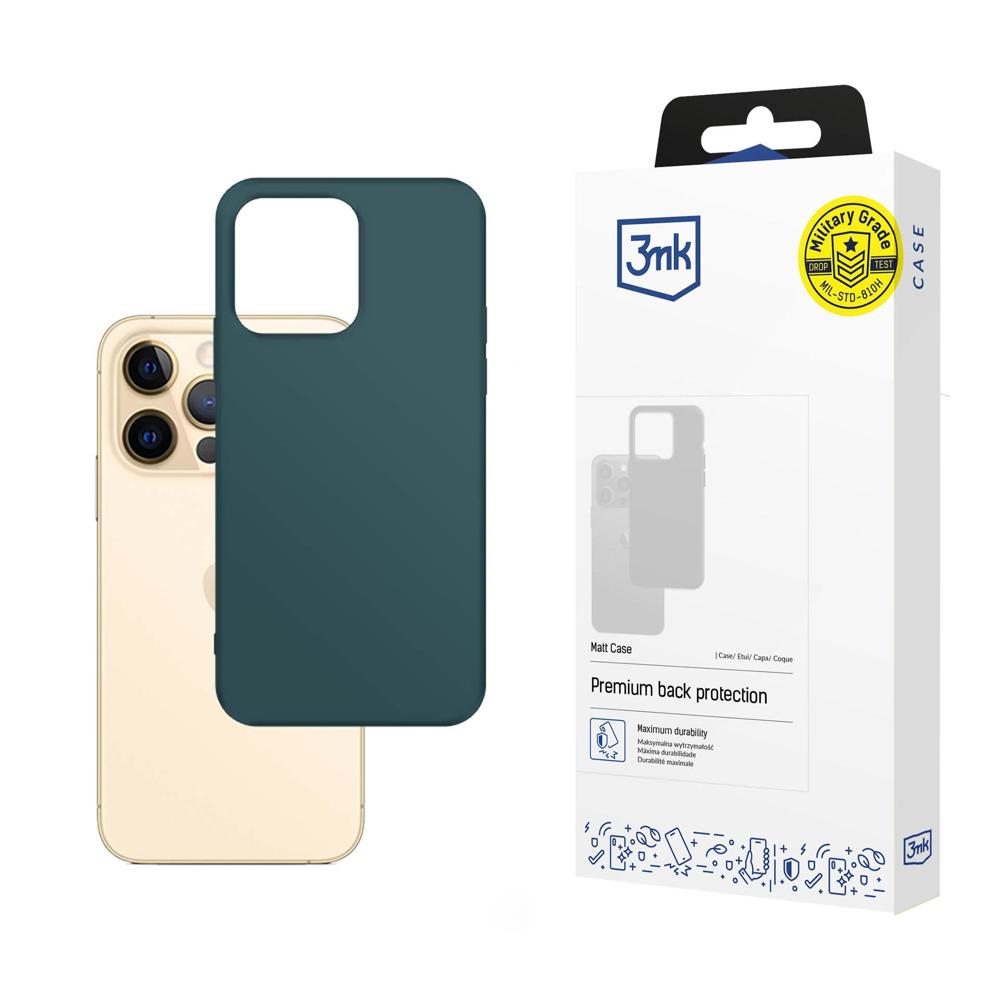 Apvalks iPhone 13 Pro no 3mk sērijas Matt Case - tumši zaļš