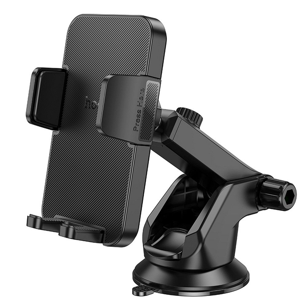 HOCO automobiļa telefona turētājs priekšējā vējstiklā un centrālajā konsolē H37 melns