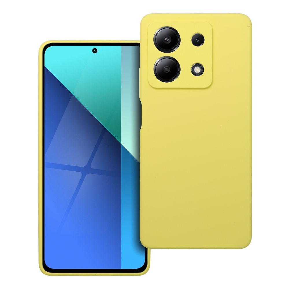 Silikona viedtālruņa apvalks 2mm XIAOMI REDMI NOTE 13 5G citrondzeltens