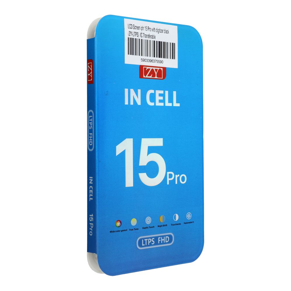 LCD ekrāns iPhone 15 Pro ar digitālo pārveidotāju melns (ZY-LTPS) IC pārnēsājams