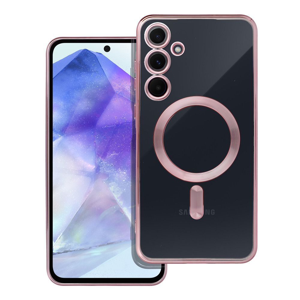 Viedtālruņa apvalks SAMSUNG A55 rozā zelta krāsas