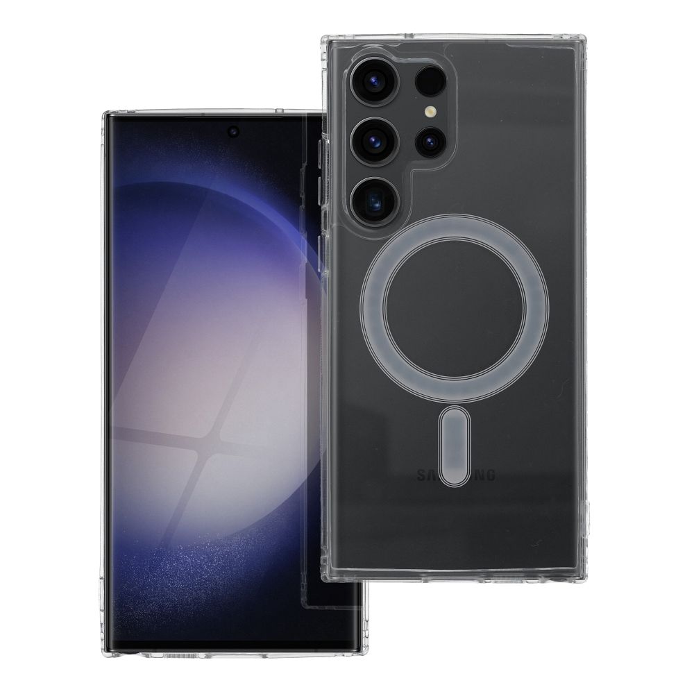 CLEAR MAG COVER viedtālruņa apvalks, saderīgs ar MagSafe, paredzēts SAMSUNG S23 Ultra, caurspīdīgs