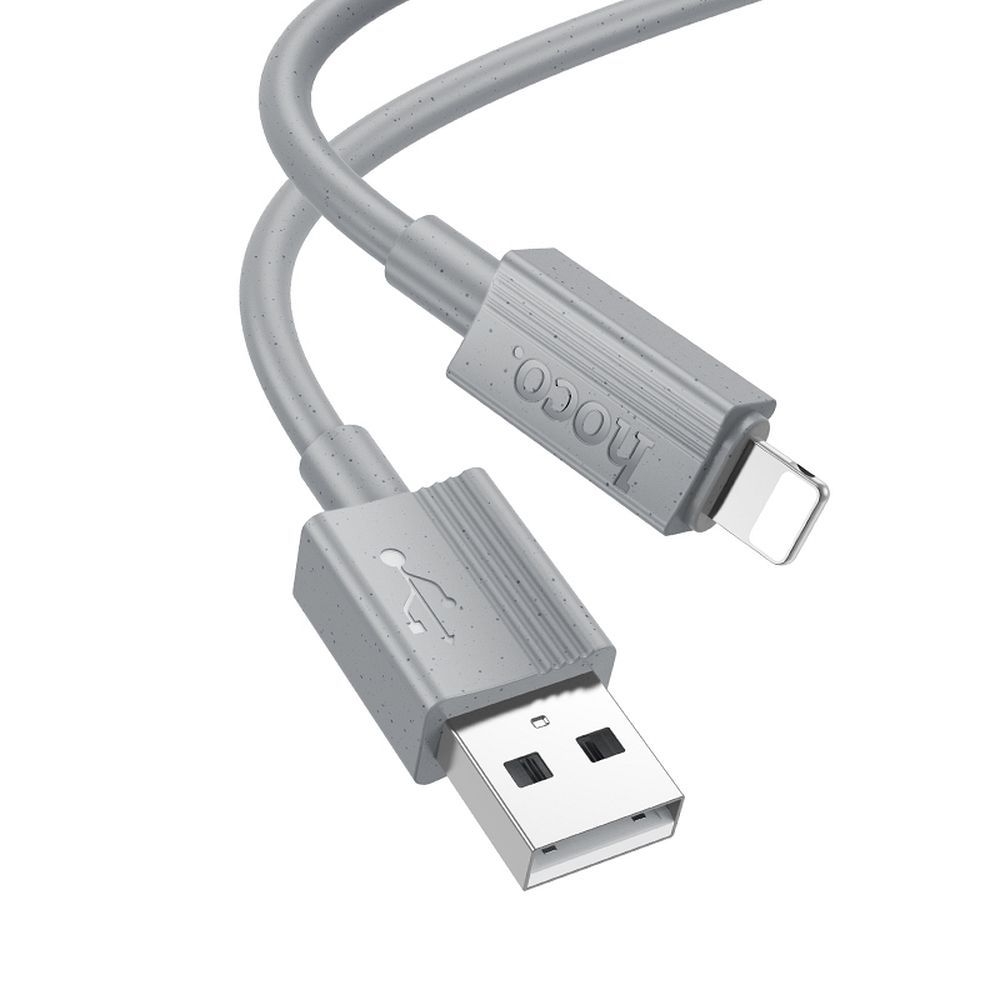 Kabelis USB-A uz Lightning Hoco 2,4A 1 m X107 pelēks