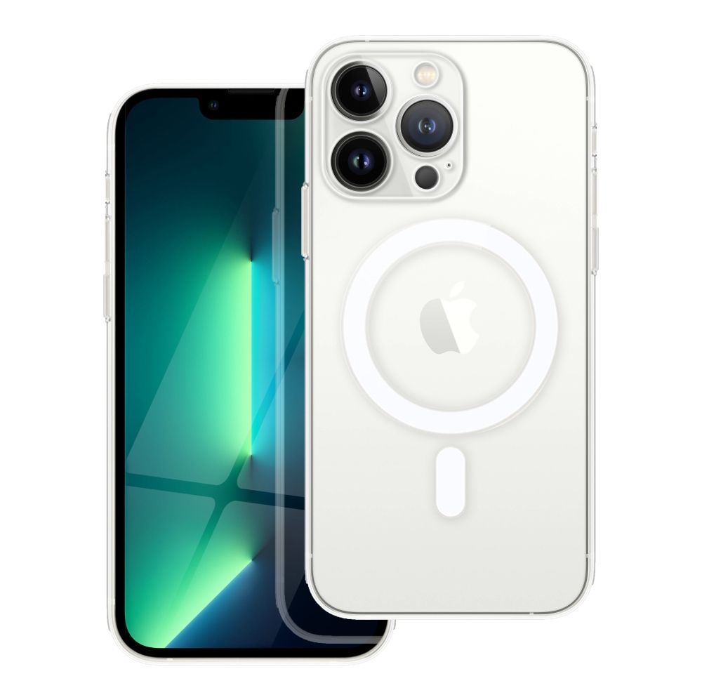 CLEAR MAG COVER magnētiskais viedtālruņa apvalks ar kameras aizsardzību, saderīgs ar MagSafe, paredzēts IPHONE 13 Pro, caurspīdīgs