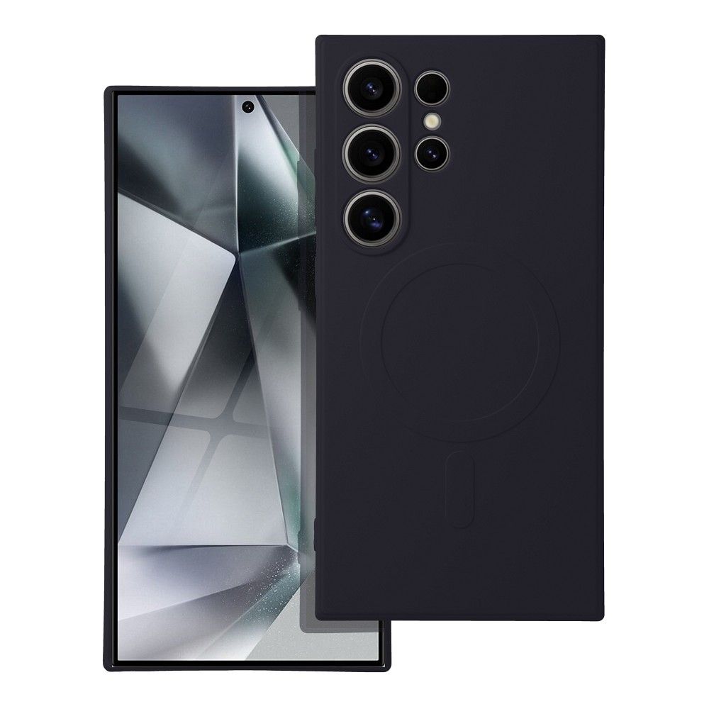 SILICONE MAG COVER viedtālruņa apvalks saderīgs ar MagSafe Samsung S24 Ultra melns