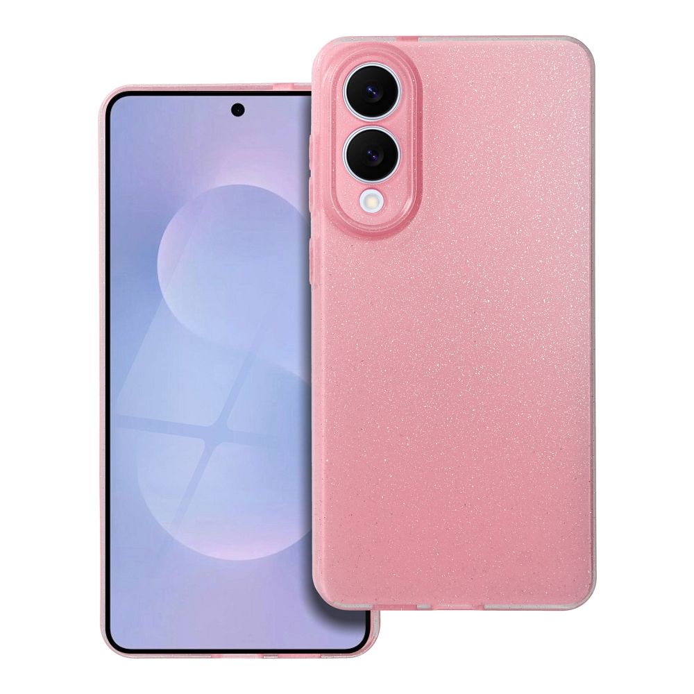 Caurspīdīgs viedtālruņa apvalks 2 mm BLINK Samsung S25 Edge rozā