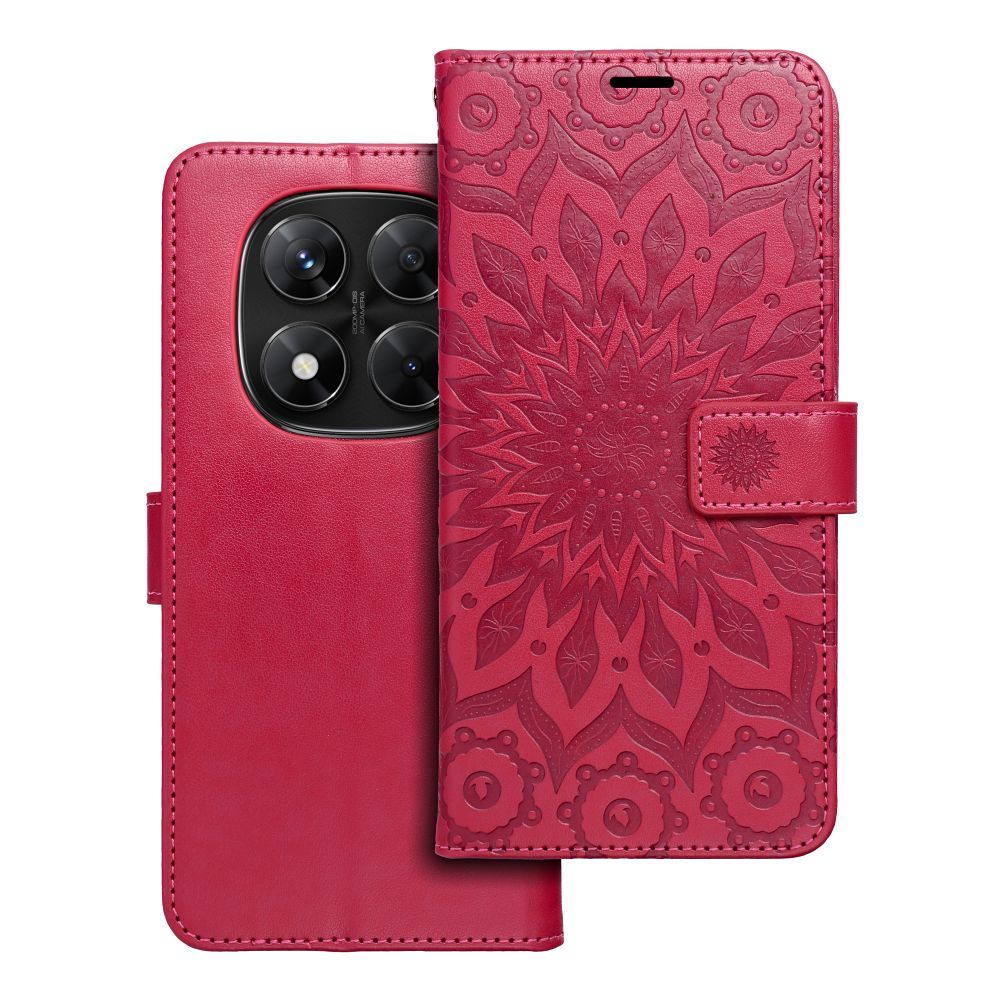 MEZZO grāmatas apvalks XIAOMI Redmi Note 14 PRO 5G / 14 PRO PLUS 5G mandala violeta