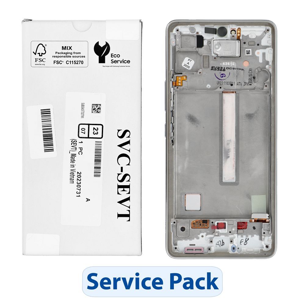 ServicePack LCD displejs SAMSUNG A53 5G A536B GH82-28024B Balta