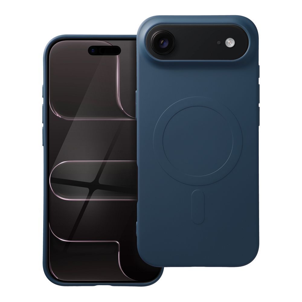 Silikona Magnētiskais (liels atvērums) viedtālruņa apvalks, saderīgs ar MagSafe, paredzēts IPHONE 17 Air, zils