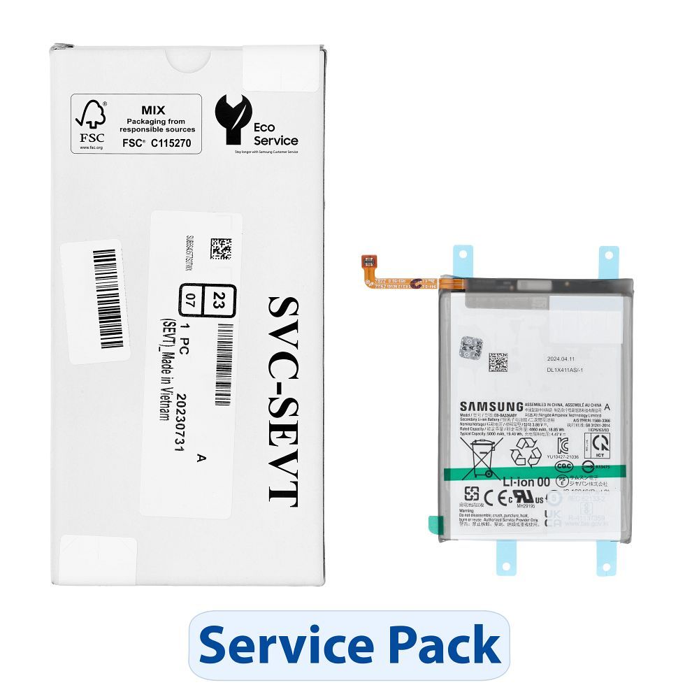 ServicePack baterija EB-BA336ABY paredzēta SAMSUNG A53 5G A536B GH82-28027A
