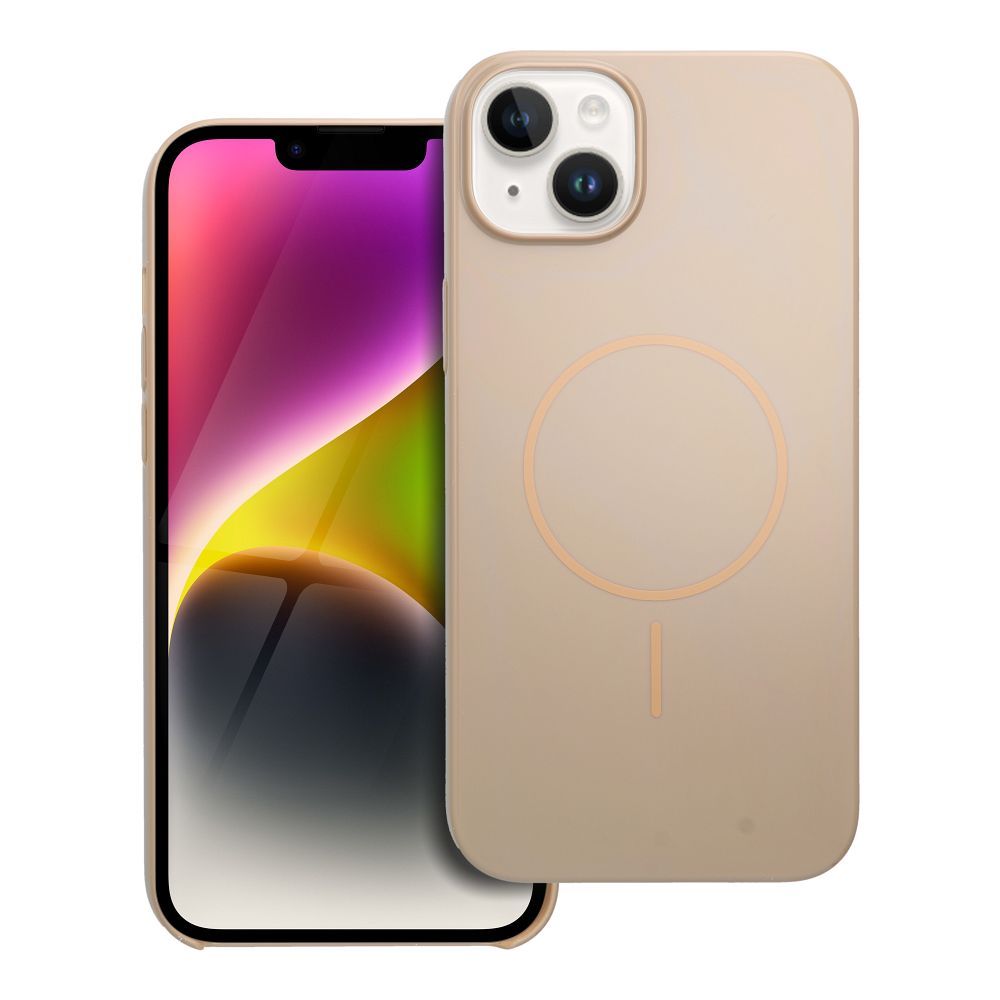 Spīdīgs magnētiskais apvalks saderīgs ar MagSafe IPHONE 14 PLUS tuksneša zelta