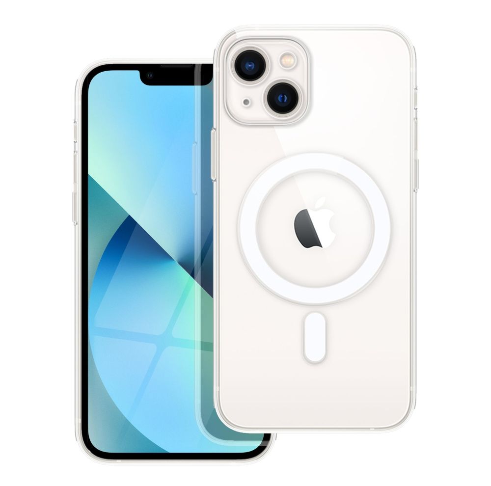 Skaidrs MAG COVER viedtālruņa apvalks ar kameru aizsardzību, saderīgs ar MagSafe iPhone 13 (caurspīdīgs)