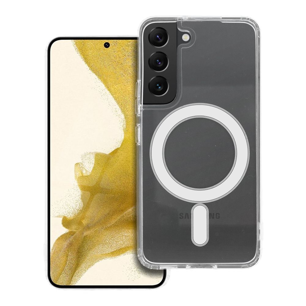 CLEAR MAG COVER magnētiskais viedtālruņa apvalks, saderīgs ar MagSafe, paredzēts SAMSUNG S22, caurspīdīgs