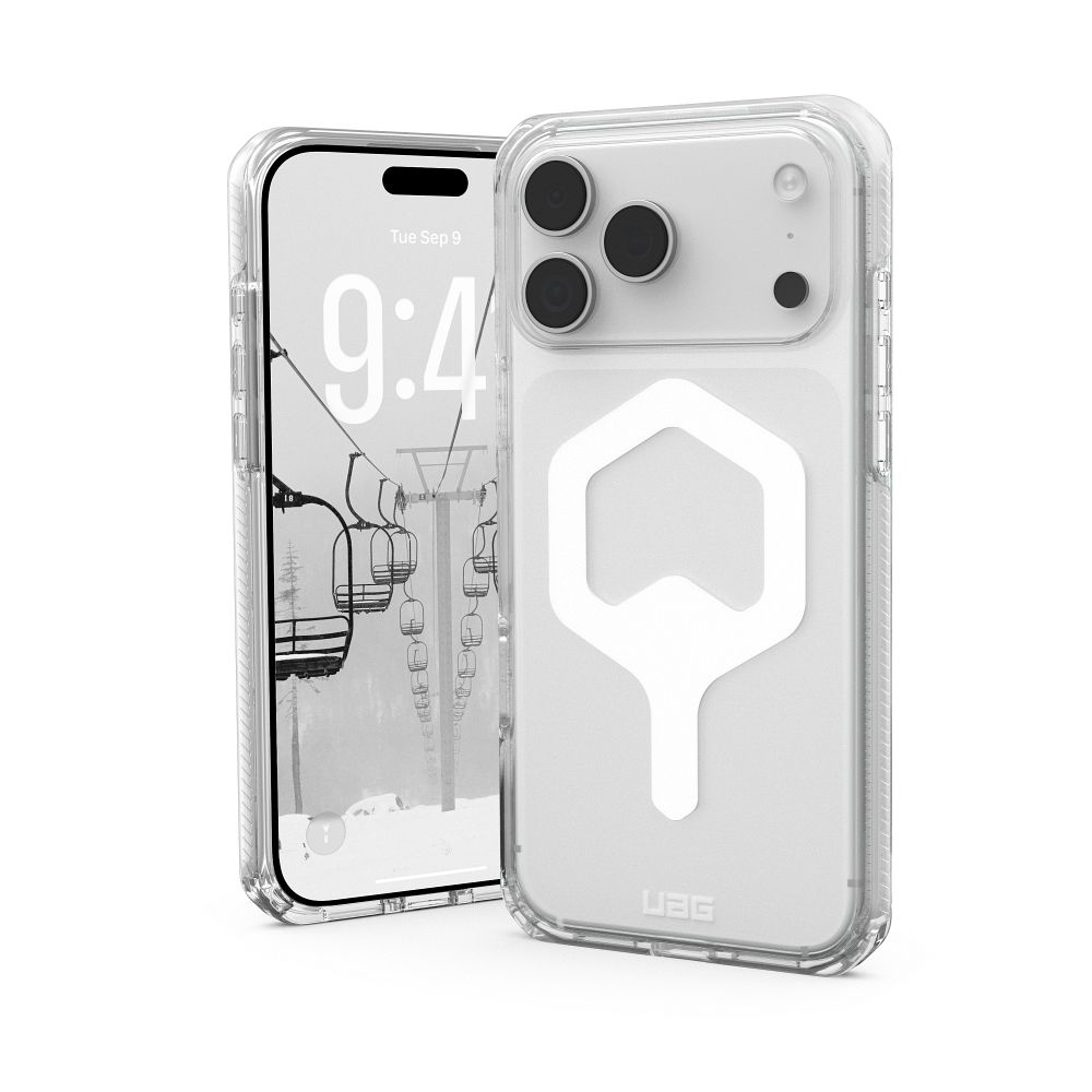 UAG Urban Armor Gear viedtālruņa apvalks PLYO saderīgs ar MagSafe iPhone 17 Pro Max ledus / balts