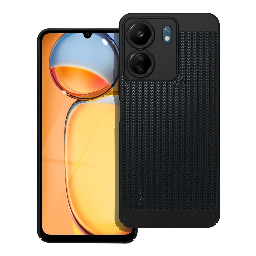 BREEZY viedtālruņa apvalks (m) XIAOMI Redmi 13C / POCO C65 - melns