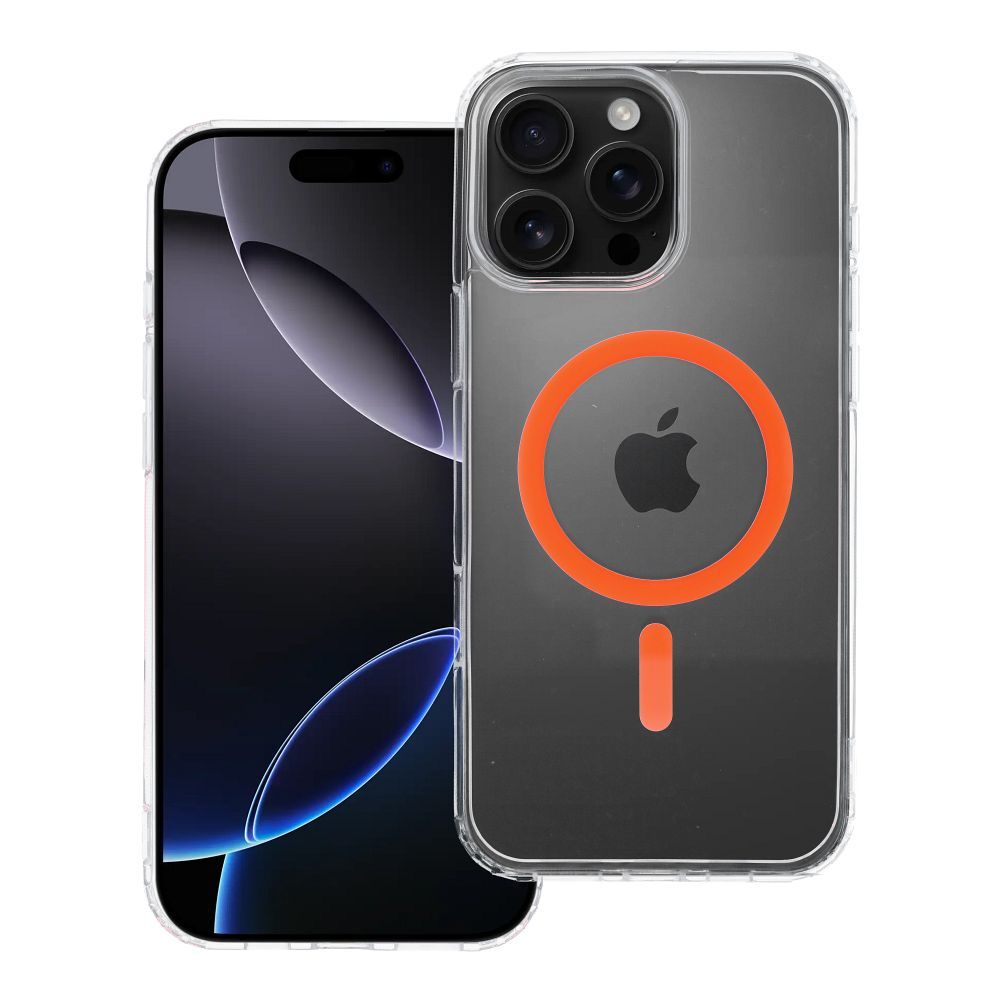 Drop Glue krāsains gredzenveida magnētiskais viedtālruņa apvalks, saderīgs ar MagSafe, paredzēts IPHONE 16 PRO MAX, oranžs