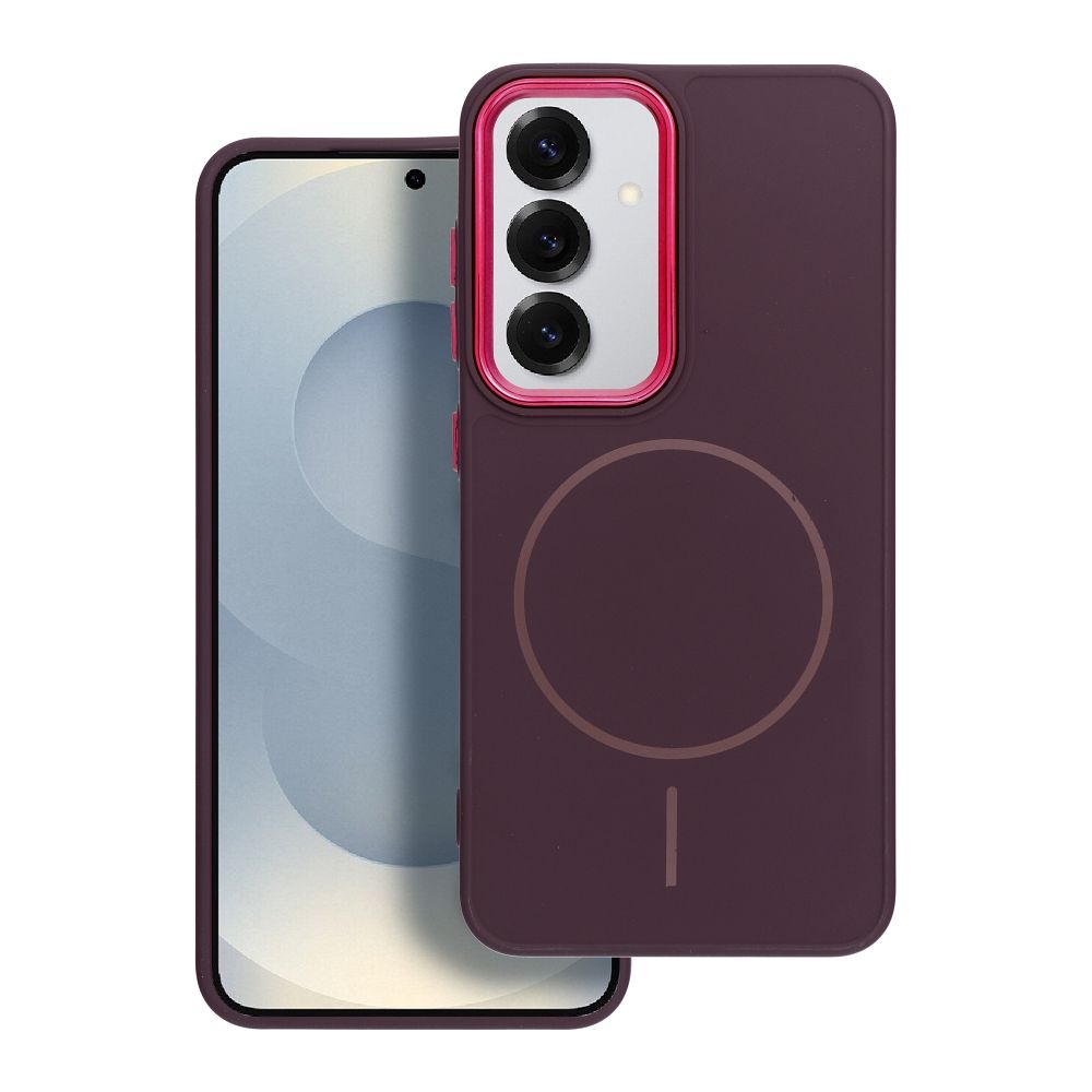 FRAME MAG COVER magnētiskais viedtālruņa apvalks, savietojams ar MagSafe, paredzēts SAMSUNG S26 Edge, violetā krāsā