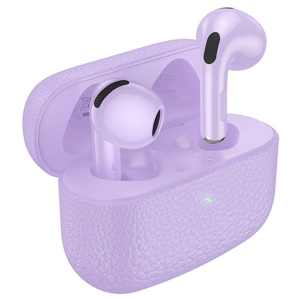 HOCO bezvadu austiņas bluetooth TWS EQ15 violetas