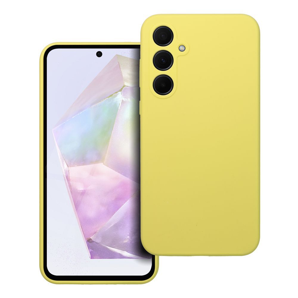 Viedtālruņa apvalks SILICONE 2mm SAMSUNG A35 5G dzeltenais