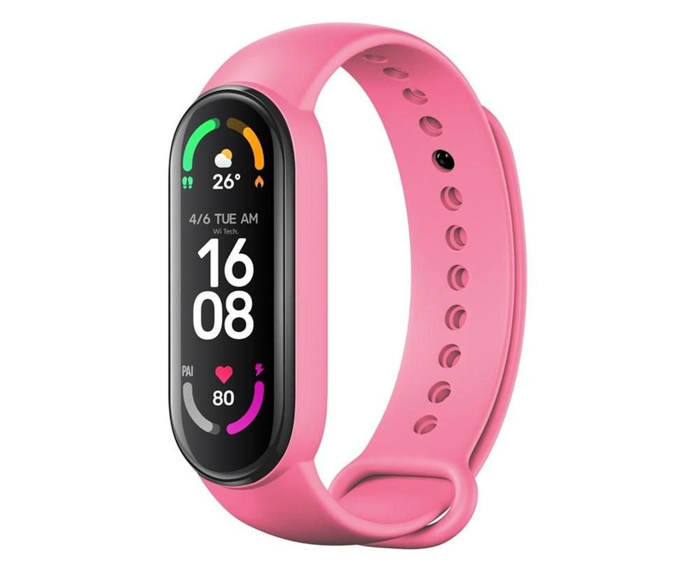 Silikona siksniņa XIAOMI Mi Band 5 / 6 / 7 rozā (37)