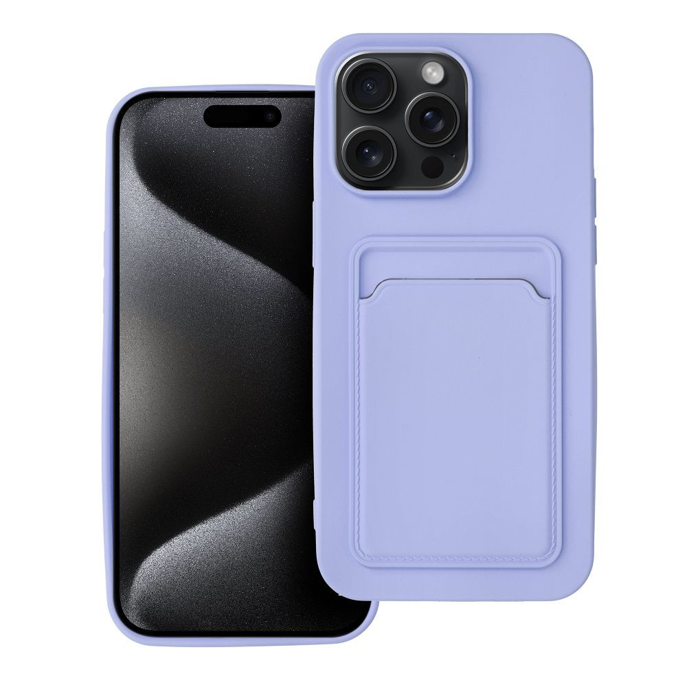 Karteņu viedtālruņa apvalks IPHONE 15 Pro Max violets