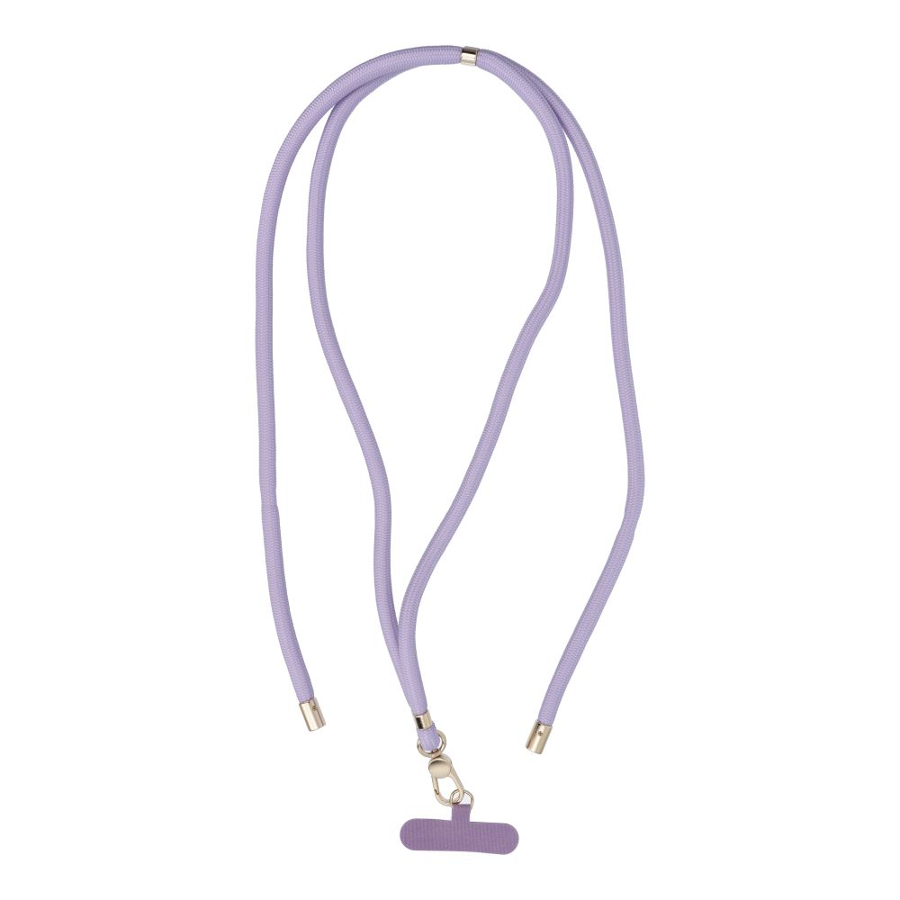 SWING (8mm) Tālruņa siksniņa, Tālruņa kulons ar regulējamu garumu / auklas garums 165cm (maks. 82.5cm cilpā) / uz pleca vai kakla - violets