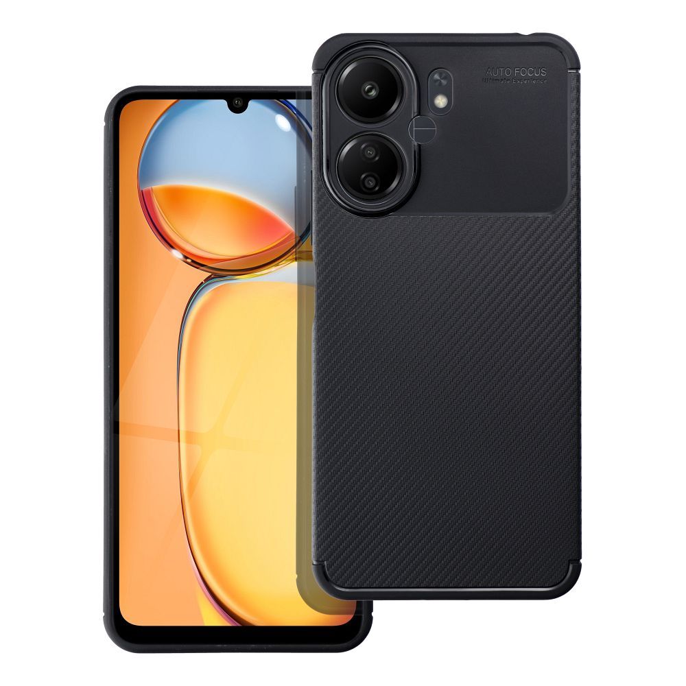 Viedtālruņa apvalks CARBON PREMIUM XIAOMI Redmi 13C / POCO C65 melns