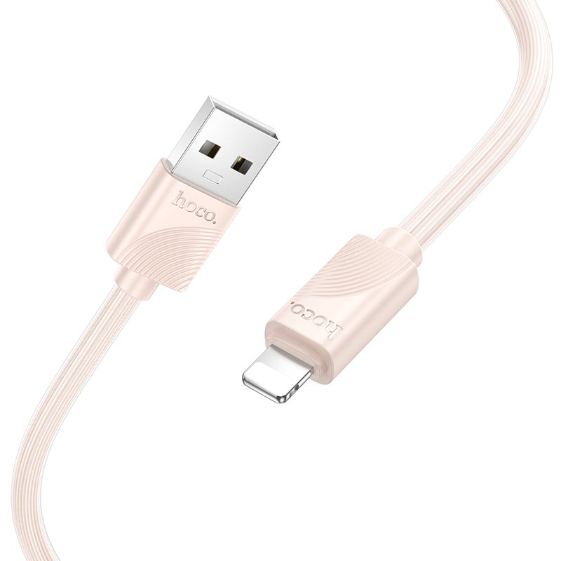 Kabelis USB A uz Lightning Hoco 2,4A 1 m X114 rozā