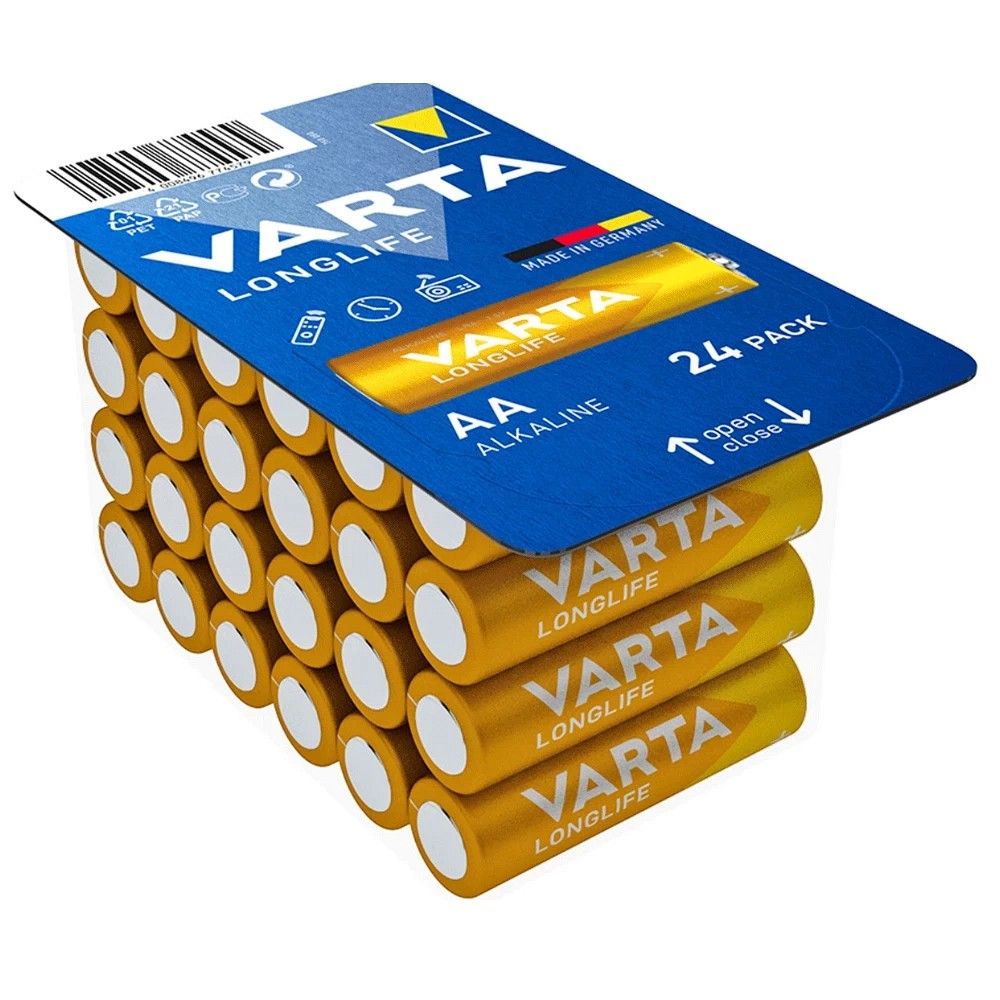 VARTA sārma baterija R6 (AA) Longlife, 24 gab.