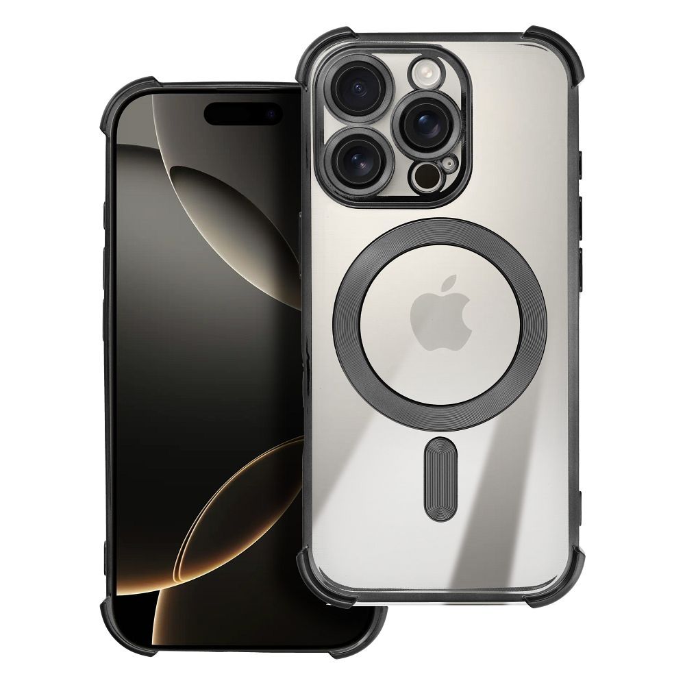 Viedtālruņa apvalks ANTISHOCK ELECTRO IPHONE 17 Pro Max saderīgs ar MagSafe melns