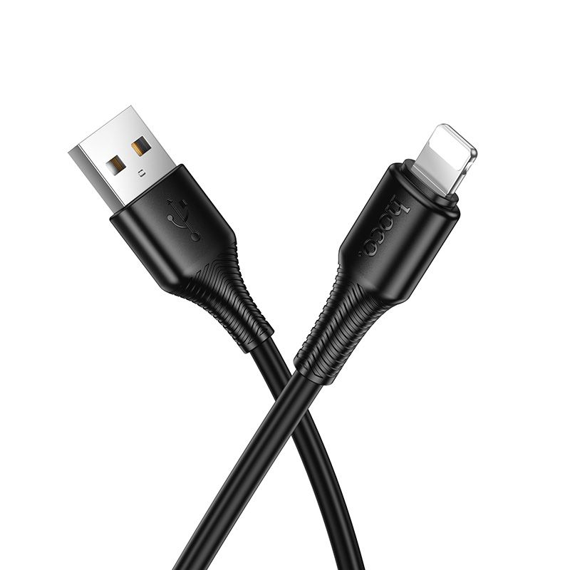 Kabelis (m) USB-A uz Lightning Hoco 2,4A 1 m X120 - melns