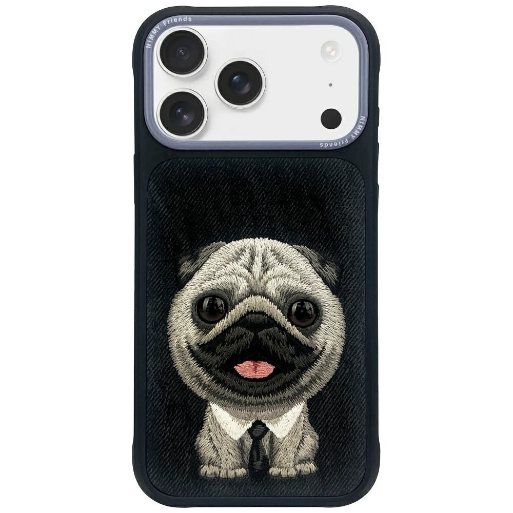 NIMMY viedtālruņa apvalks BIG EYED PET 2.0 Suns priekš IPHONE 17 Pro Max melns