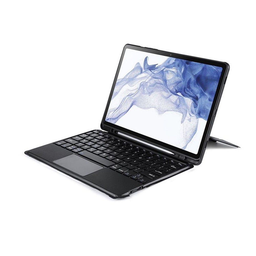 DUX DUCIS apvalks DK salokāms ar bezvadu tastatūru SAMSUNG Tab S8 (X700/X706)/S7 (T870/T875/T876B) melns