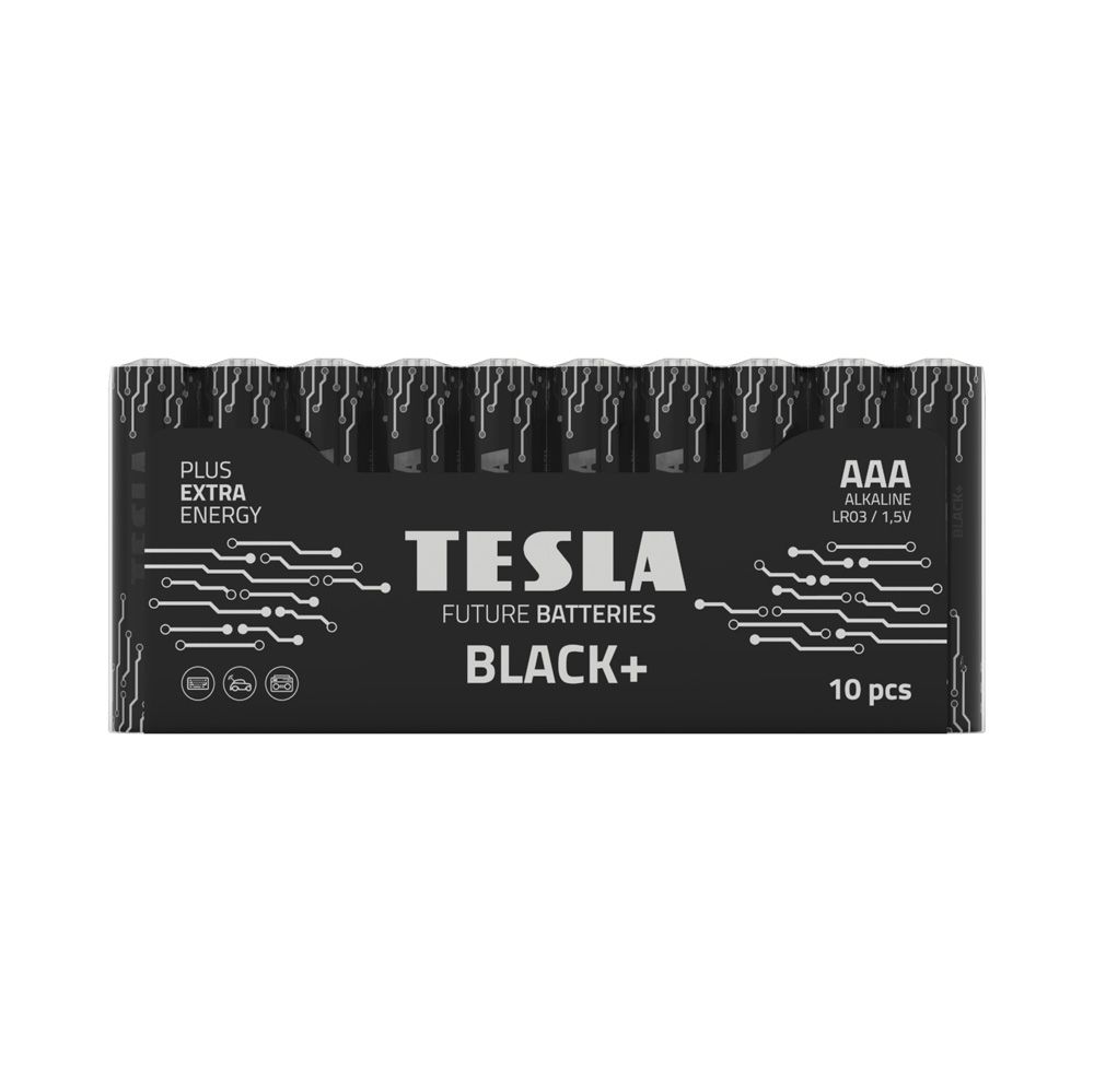 TESLA sārma baterija R3 (AAA) BLACK+ [10x72] 10 gab.