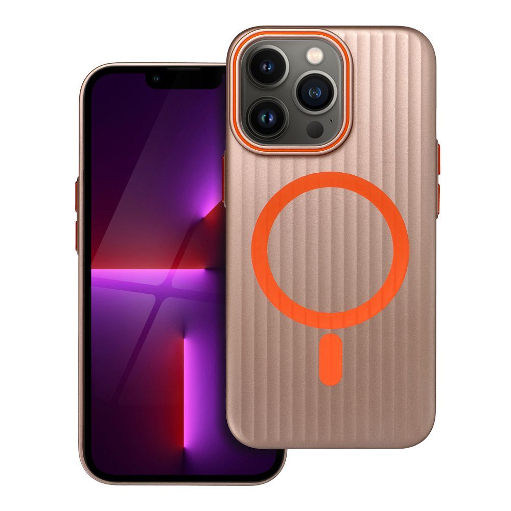Viedtālruņa apvalks SIMPLY, saderīgs ar MagSafe, paredzēts iPhone 13 Pro, titāna smilšu krāsas apvalks