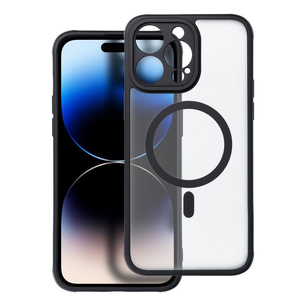 Viedtālruņa apvalks – pilnīgi matētais magnētiskais apvalks, saderīgs ar MagSafe IPHONE 14 Pro Max, melns