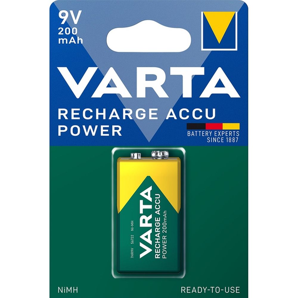 VARTA uzlādējama baterija 9V 200mAh Accu Power 1 gab.