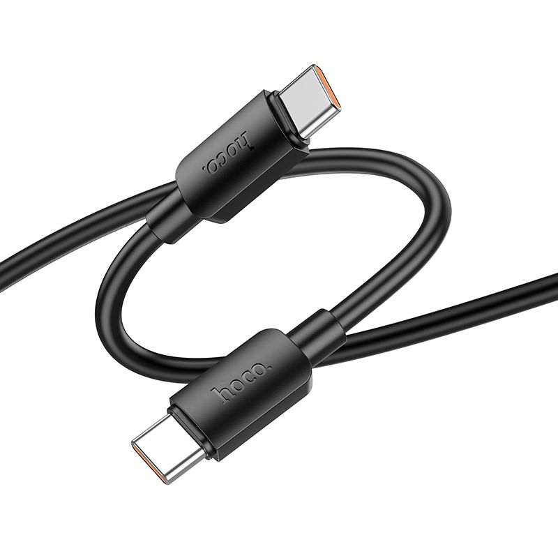 Kabelis USB C uz USB C Hoco PD 6A 100W 1 m X96 melns