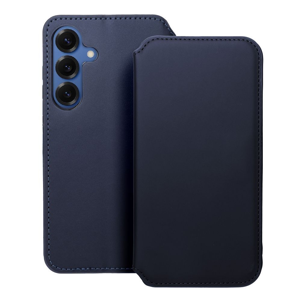 DUAL POCKET grāmatas apvalks SAMSUNG S25 Plus tumši zils