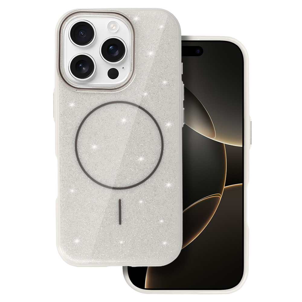 Magnētiskais Īpaši Plāns Spīdīgs viedtālruņa apvalks Iphone 13 Pro Max sudraba