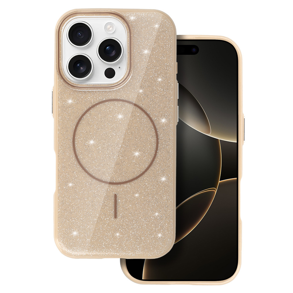 Magnētiskais Īpaši Plāns Spīdīgs viedtālruņa apvalks Iphone 13 Pro Max zelta