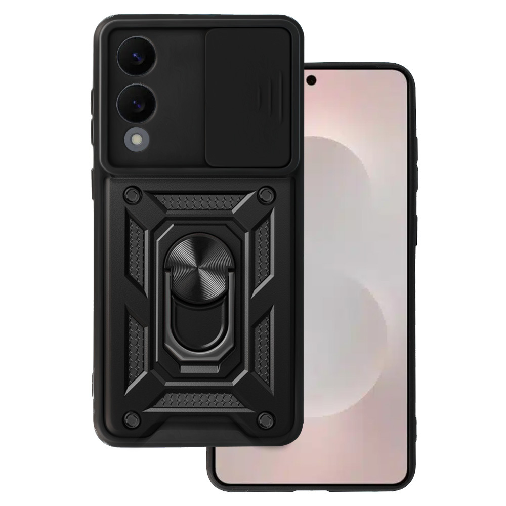 Viedtālruņa apvalks Slide Camera Armor Samsung Galaxy S25 Edge Melns