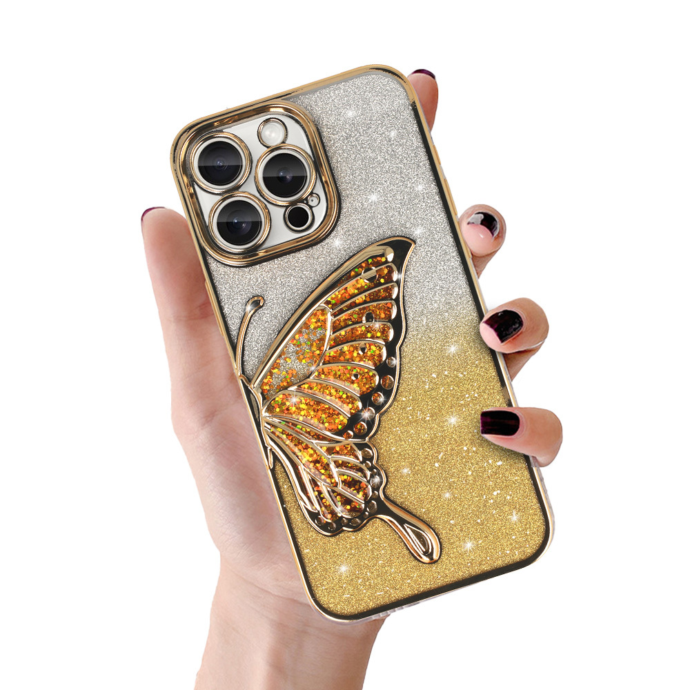 Tel Protect Butterfly Water viedtālruņa apvalks Iphone 16e zelta